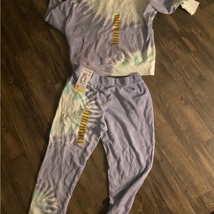 Wildfox tie dye set purple size medium new with tags